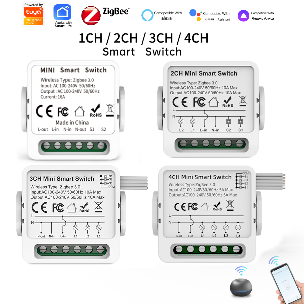 Smart Relay Tuya - Tuya Zigbee 3.0 Akıllı Anahtar 1/2/3/4