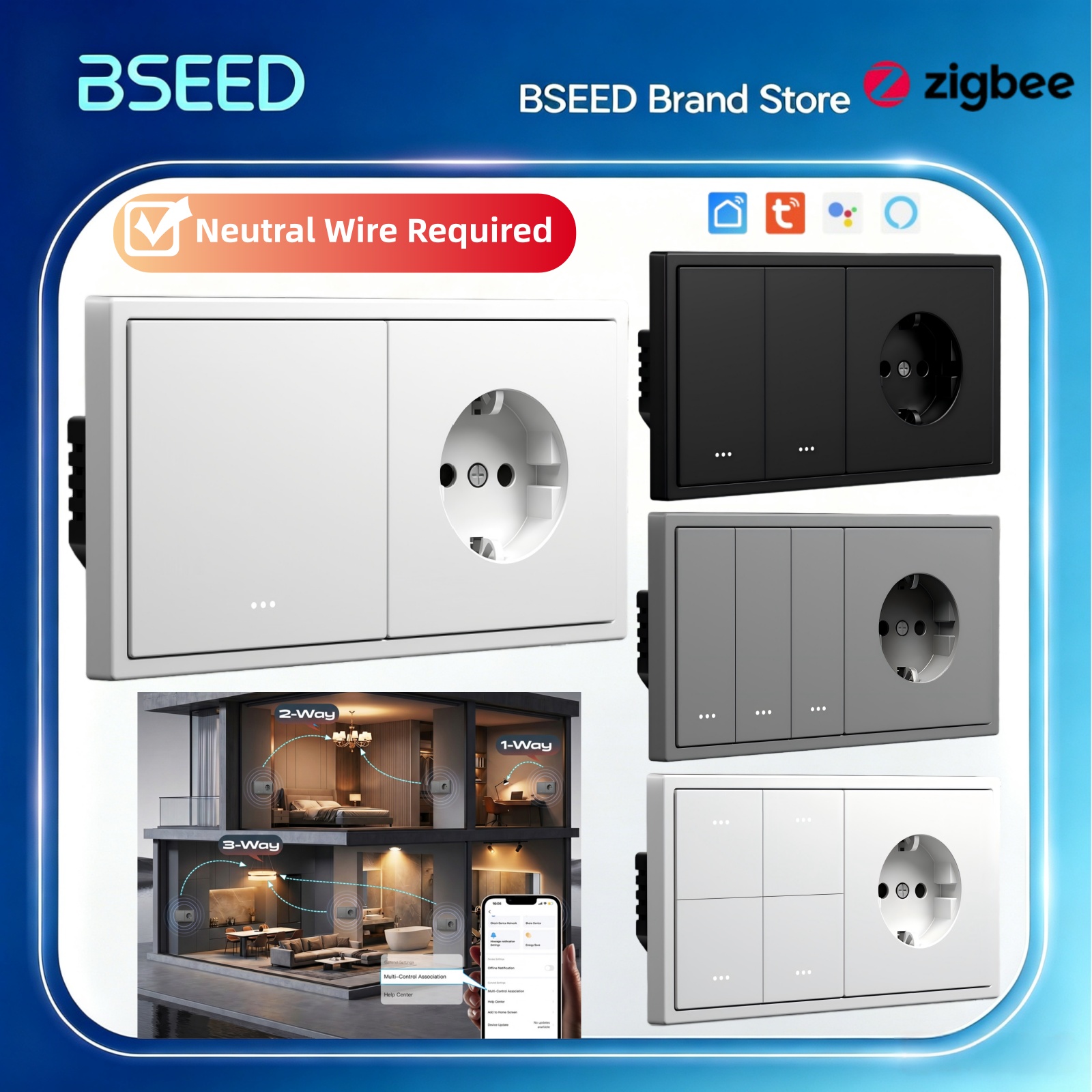 BSEED Zigbee Click Anahtarı 1/ - Tuya 4 Channel incelemesi ve fiyatı