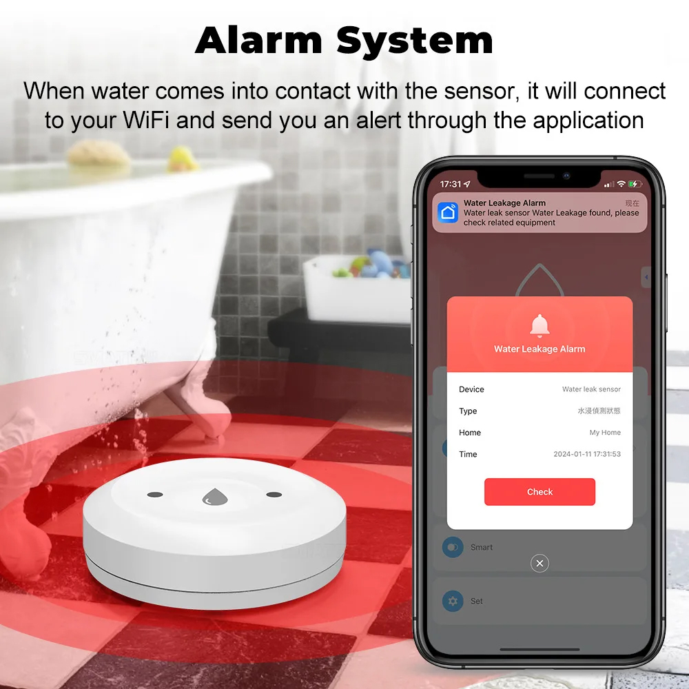Tuya Zigbee Akıllı Su Kaçak Se - Home Assistant Tuya incelemesi ve fiyatı