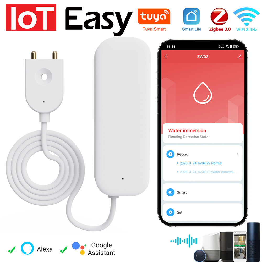 Tuya WiFi ZigBee Su Sensörü Ka - Home Assistant Tuya incelemesi ve fiyatı